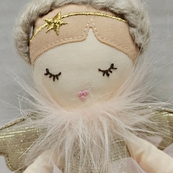 Mon Ami Designs Anna Angel Grace Soft Pink Gold Plush Decor Tree Sitter Doll - Picture 2 of 8